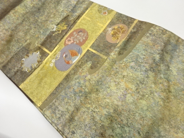 JAPANESE NAGOYA OBI / WOVEN MANDARIN DUCK